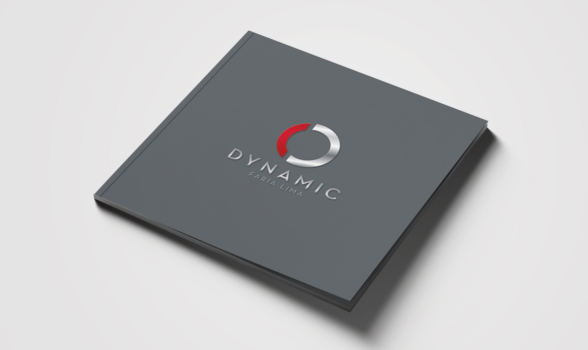 Blank square catalog mock up on white.