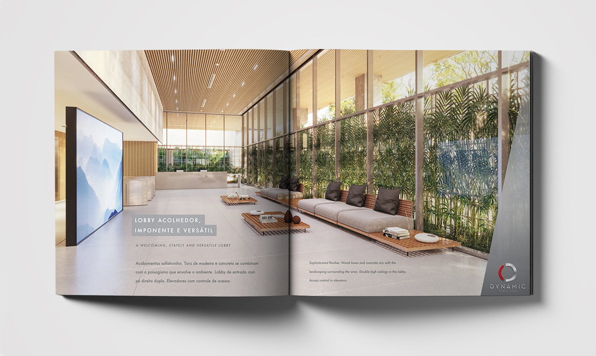 Blank square catalog mock up on white.