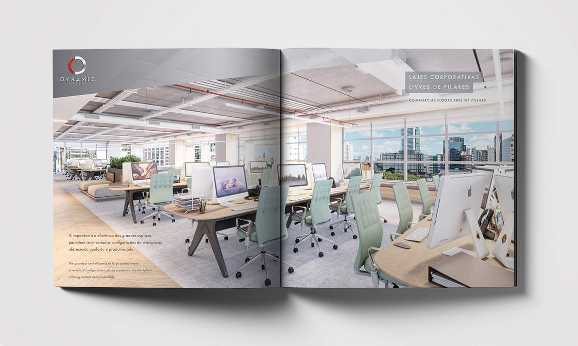 Blank square catalog mock up on white.