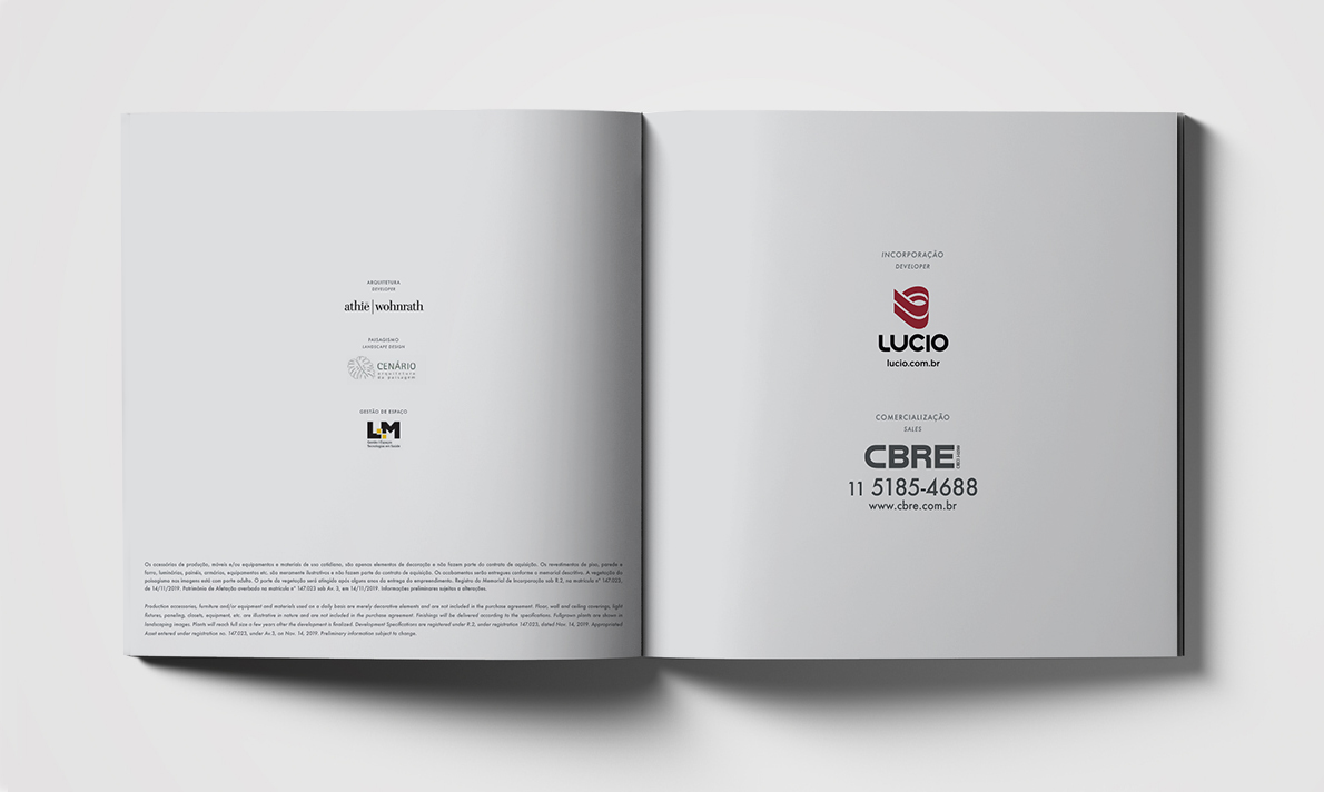 Blank square catalog mock up on white.