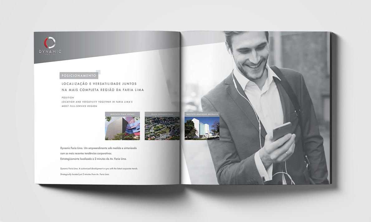 Blank square catalog mock up on white.