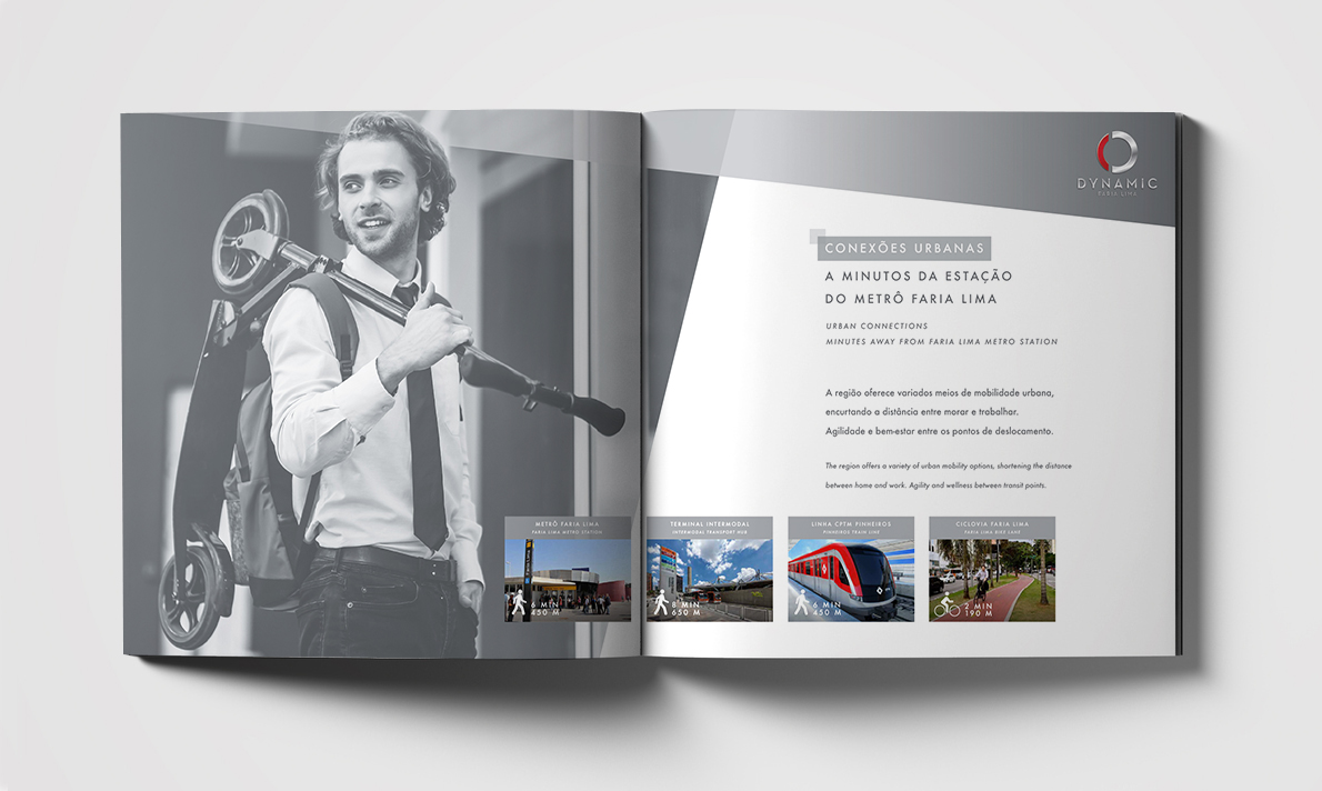 Blank square catalog mock up on white.